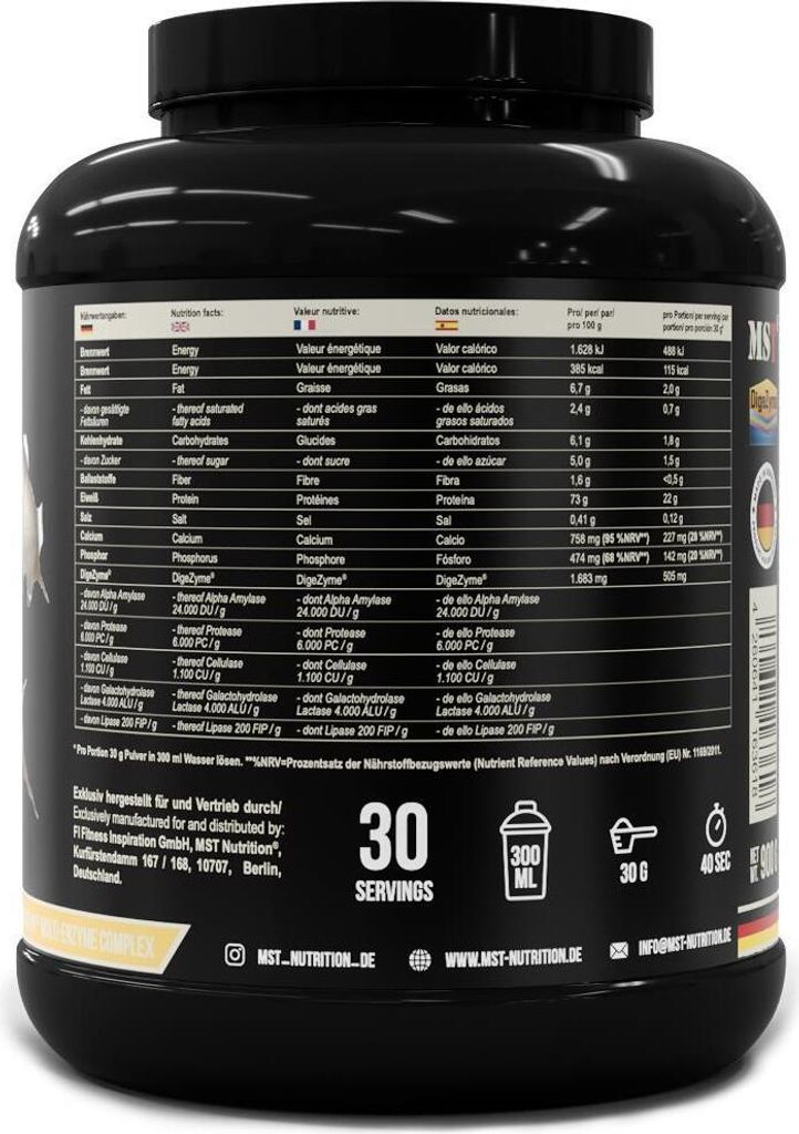 Protein Best Whey + Enzyme 900g Vanilla ice cream