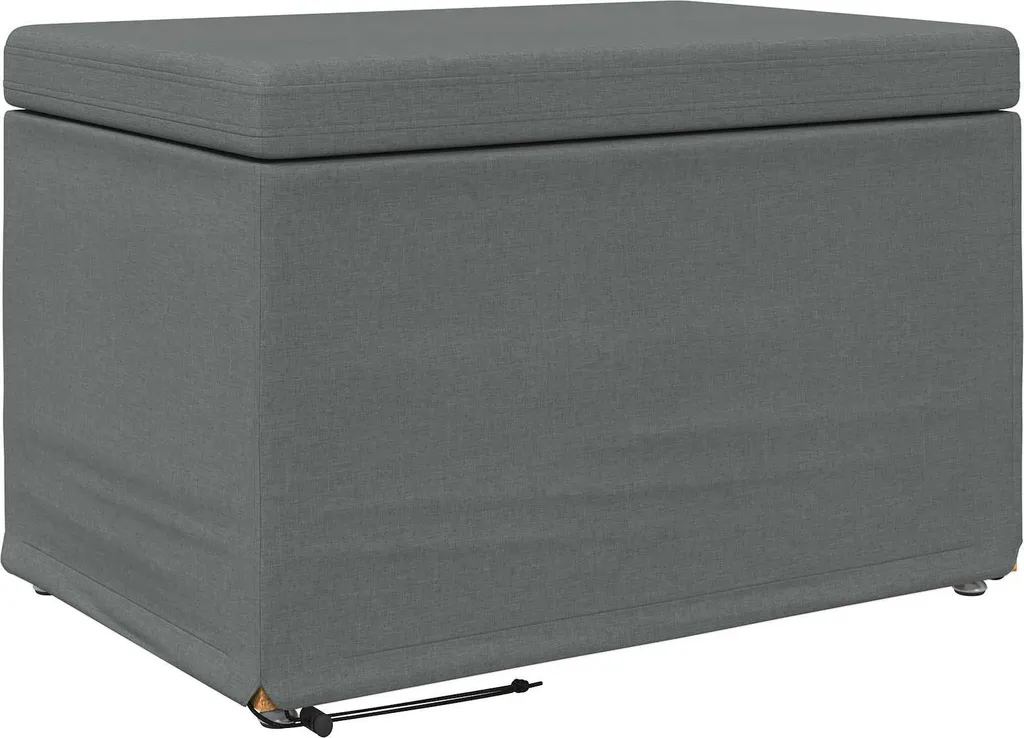 Sgabello Poggiapiedi vidaXL Grigio Scuro 60cm - Tessuto Anti-Macchia