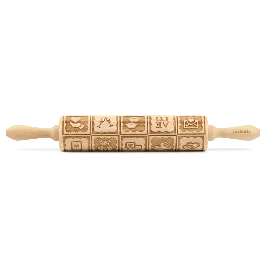 Rouleau à Pâtisserie pour Biscuits de Mariage Love Message Folkroll 43 cm