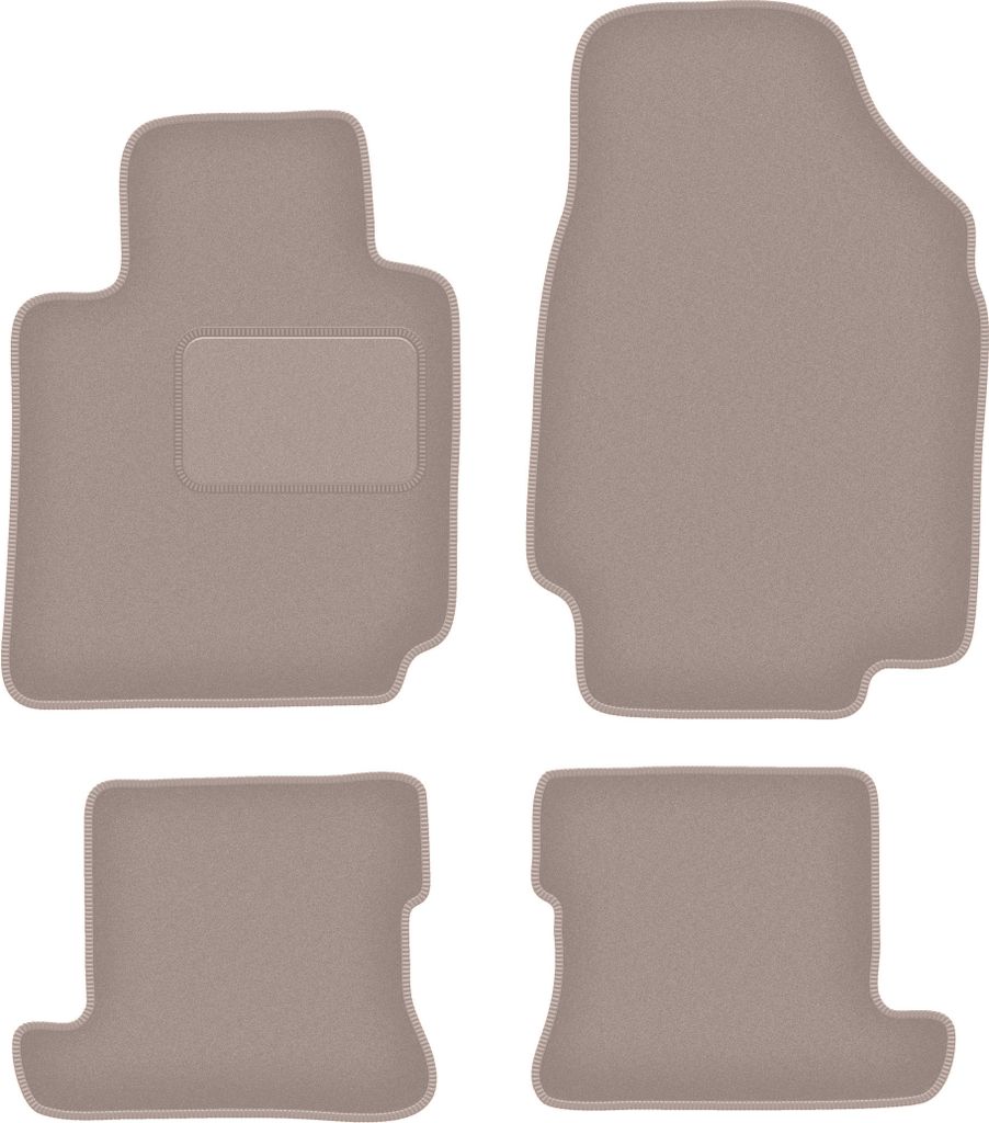 Velours-Autoteppiche für: Nissan Micra K12 Cc Cabrio (2003-2010) Beige