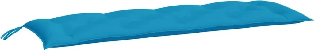 Cuscino Panca Giardino 150x50x7 cm Azzurro vidaXL Tessuto Oxford