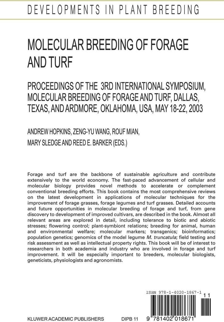 Molecular Breeding of Forage and Turf
