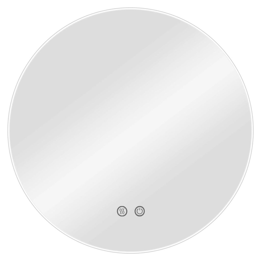 Lux Vanity LV-2706: Anti-Fog Wall-Mounted Round Bathroom Mirror with Lights Backlit - 80cm