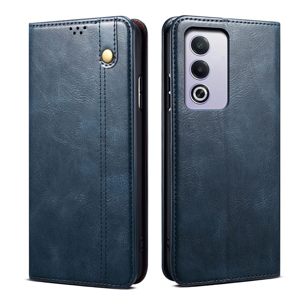 Hülle für Oppo A3 Pro /Oppo K12x Leder Brieftasche Schutzhülle mit Standfunktion Blau