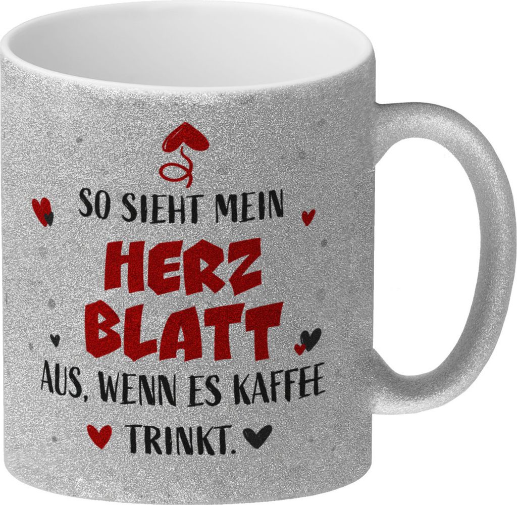 So sieht mein Herzblatt aus wenn es Kaffee trinkt Produktbild 
