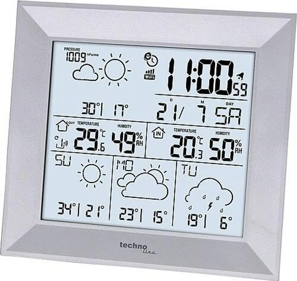 Solution météo précise Technoline WD 2000 blanc contre l'humidité air