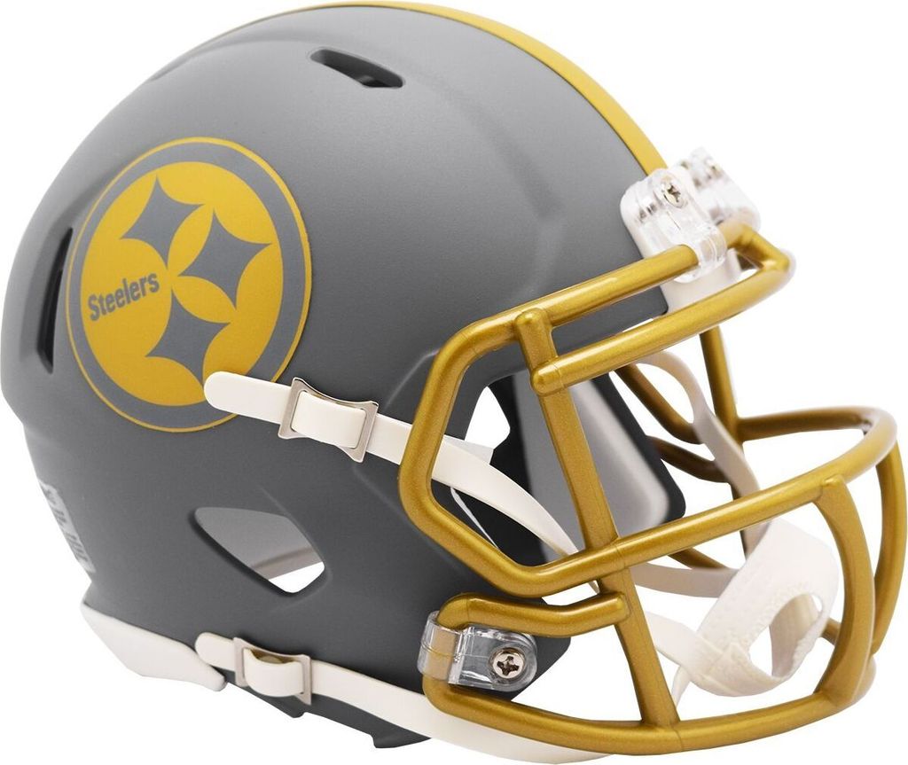 Riddell Speed Mini Football Helm - SLATE Pittsburgh Steelers