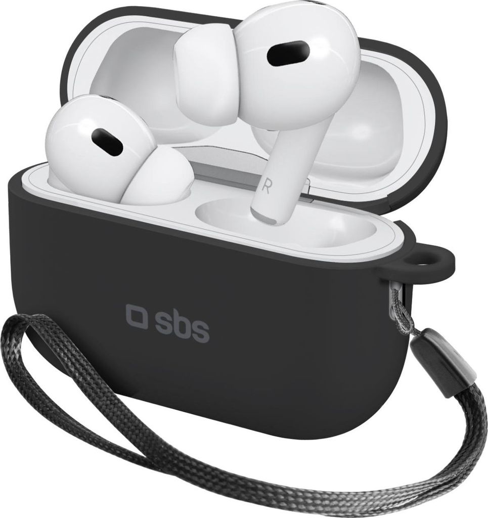 SBS Silikon-Etui für Apple AirPods Pro 2, Schwarz