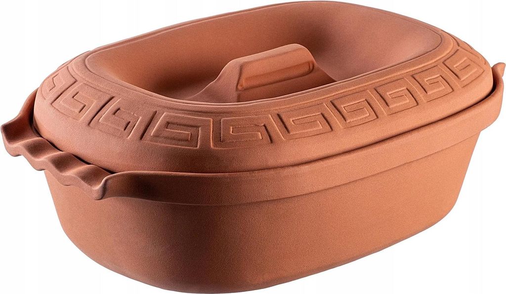 Schmortopf - Ovaler Bräter - 5 l - Mit Deckel - Ofenfest - Braun