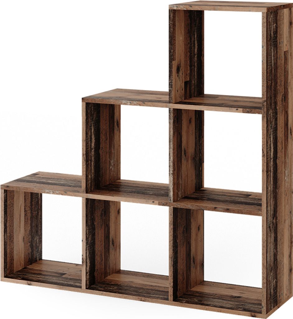 Treppenregal Vicco Antikholz 107.2 x 107.8 cm, Model 36550 Produktbild 
