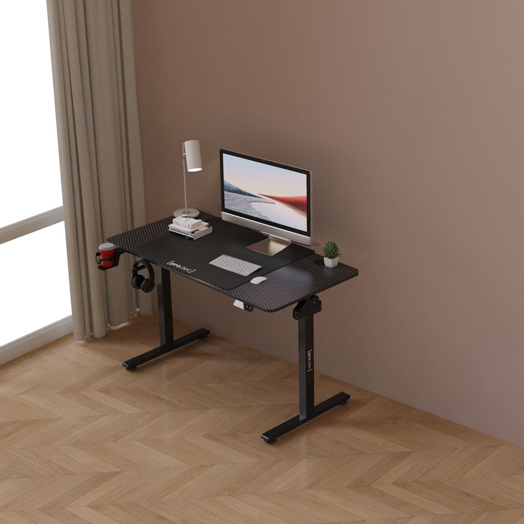 Höhenverstellbarer Tisch 'Stryn' 120 x 60 cm elektrisch Memory-Funktion Schwarz