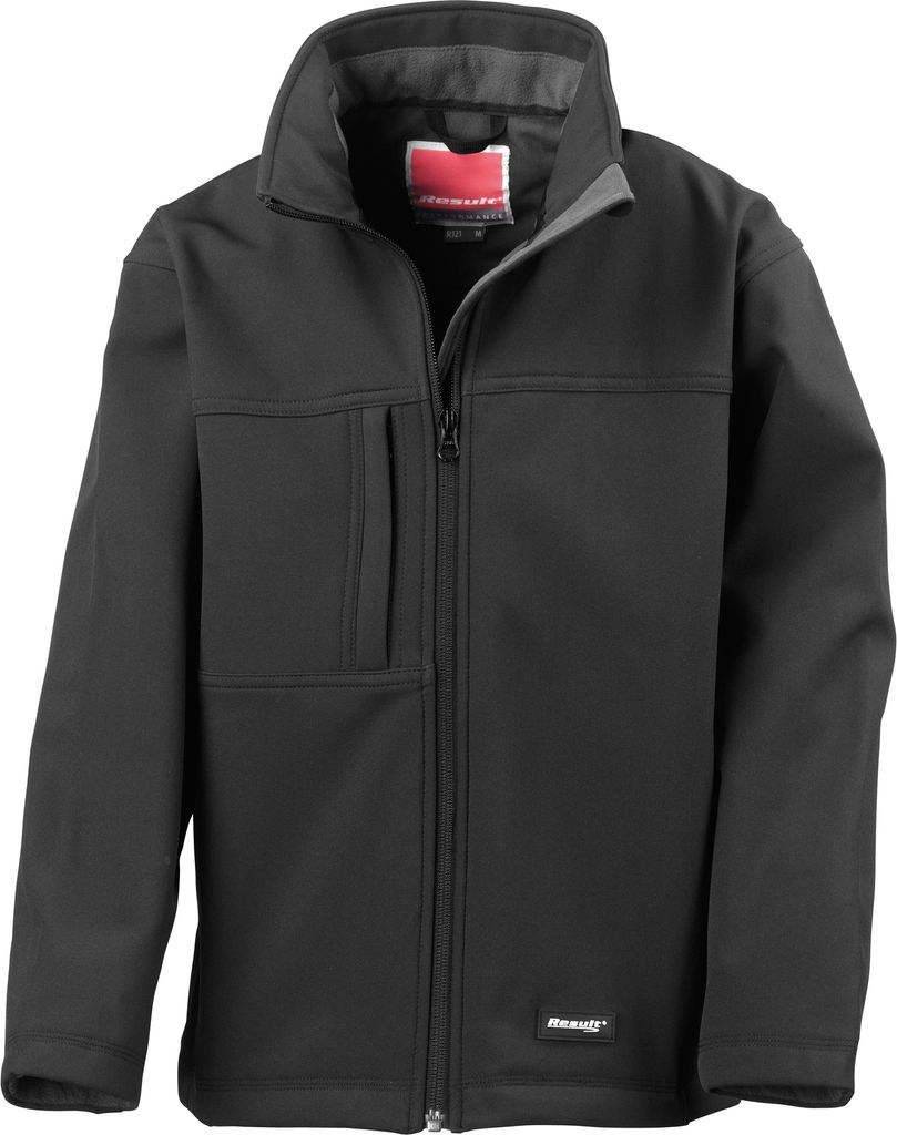 Result Kinder Softshell-Jacke, 3-lagig RW3211 (XS) (Schwarz)