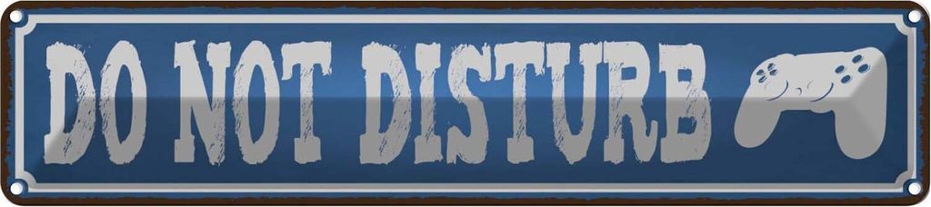 vianmo Blechschild 10x46 cm do not disturb nicht stören Dekoration