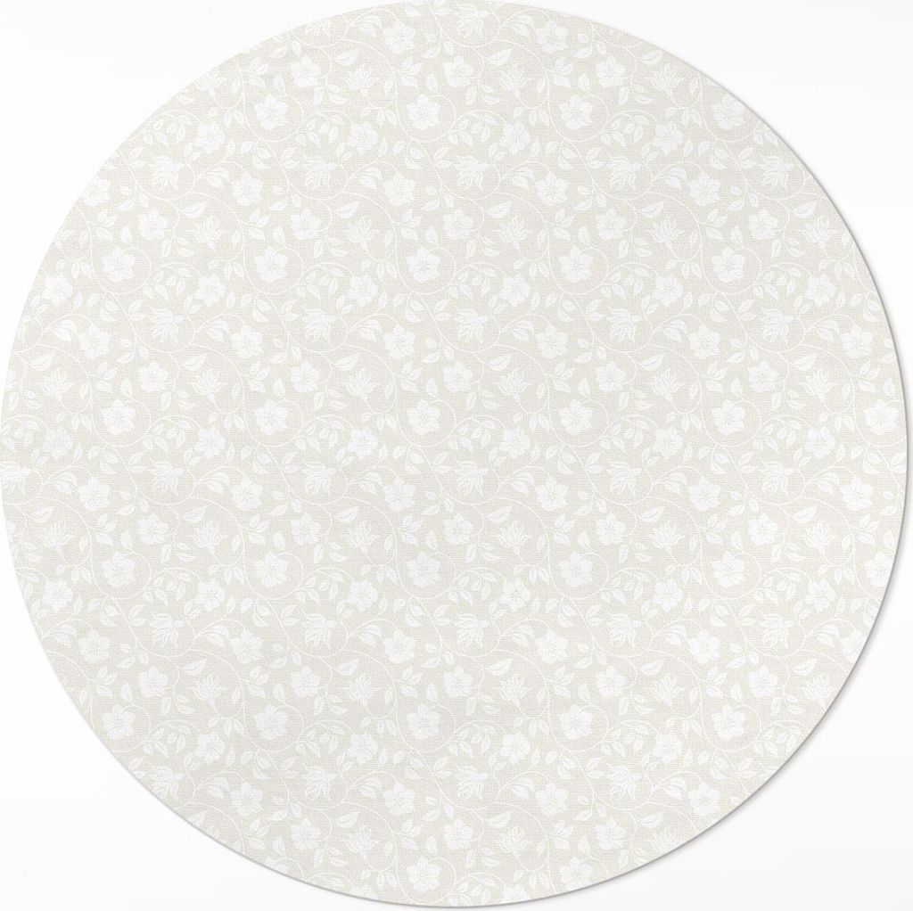 Feine zarte Boho-Feldblumen– Vinylteppich – Indoor Teppich – Flur – Pflegeleicht – Runder Teppich – PVC Teppich – Outdoor Teppich –...