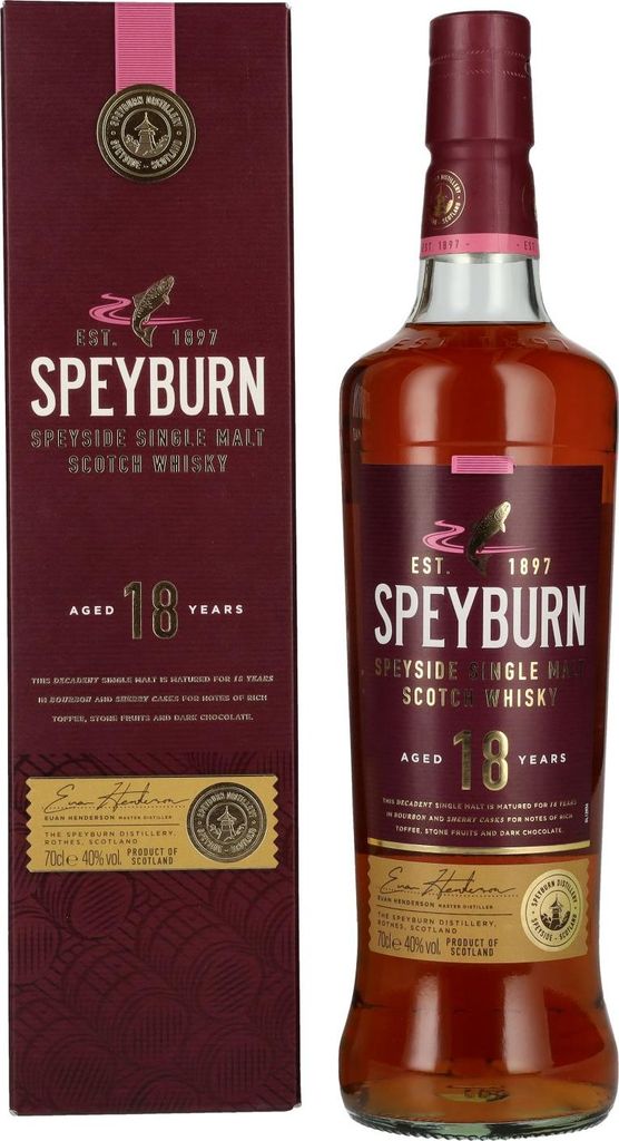 Speyburn 18 Years Old Speyside Single Malt Scotch Whisky 40% Vol. 0,7l in Geschenkbox