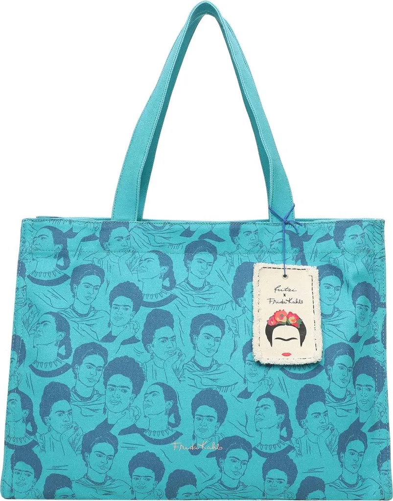 Fritzi aus Preußen borsa shopper borsa a tracolla Easy 01 Canvas Shopper Frida Heads petrolio - 1