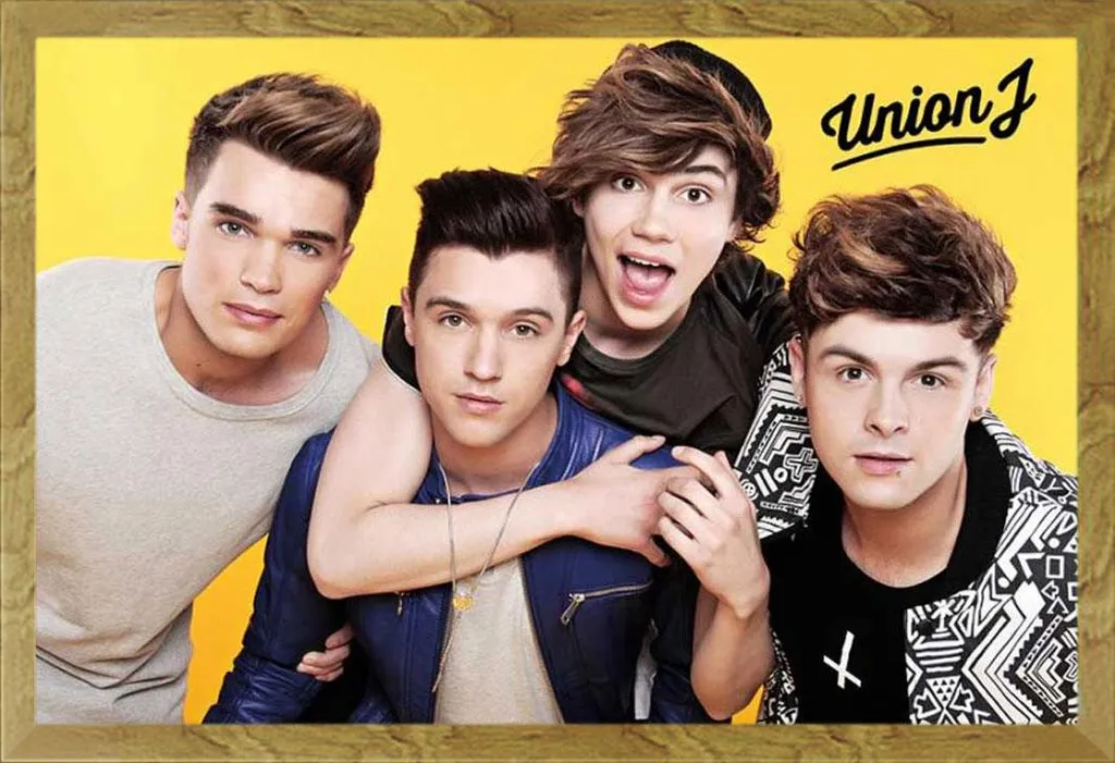 Union J Poster Giallo con Cornice Shinsuke Rovere Maxi MDF 61x91.5cm