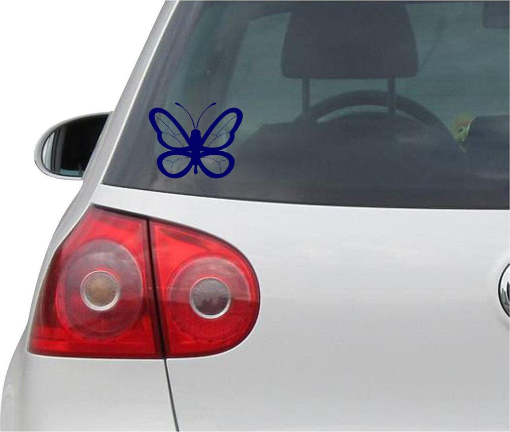 Aufkleber / Autoaufkleber - JDM - Die cut - BUTTERFLY 2 - Auto, Truck, Notebook, Laptop - blau - 139mmx114mm