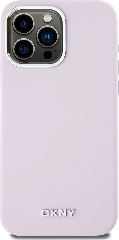 DKNY DKHMP15XSMCHLP iPhone 15 Pro Max 6.7" pink hardcase Liquid Silicone Small Metal Logo MagSafe Schutzhülle