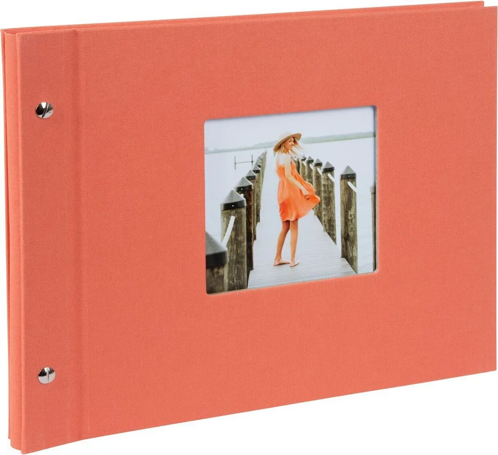 Goldbuch Bella Vista Album Foto Salmone 30x25cm: Scrapbook in Lino
