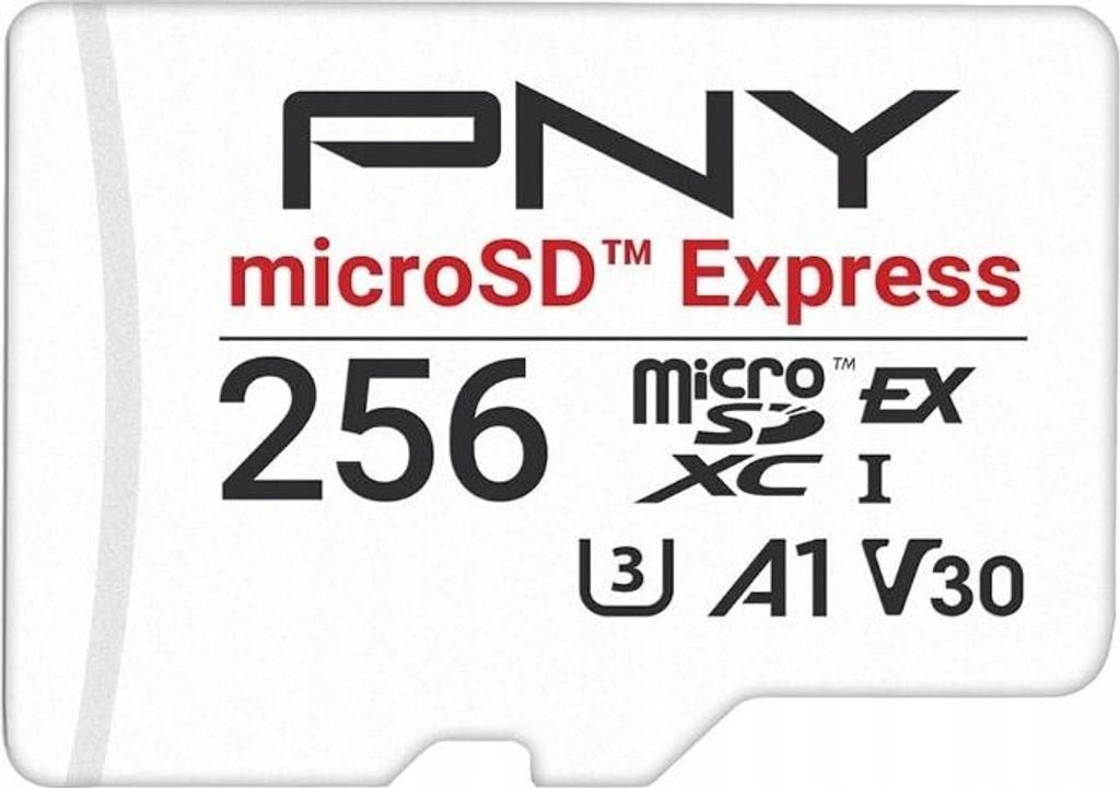 PNY microSD Express, 256 GB, MicroSDXC, UHS-I, 890 MB/s, 750 MB/s, Class 3 (U3)