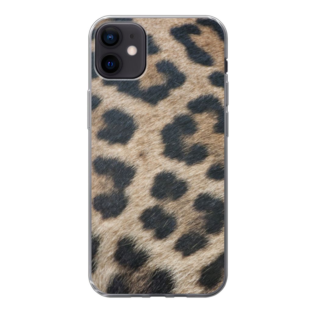 MuchoWow Handyhülle Schutzhülle Hülle für iPhone 12 mini Leopardenmuster Silikon Softcase Handy Hülle - Bild
