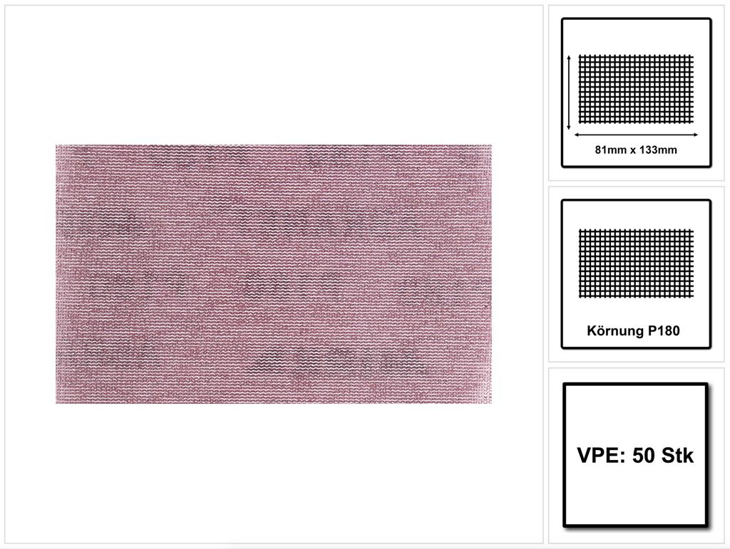 Mirka ABRANET Bande abrasive Grip 81x133mm P180 50 pces ( Image du produit 