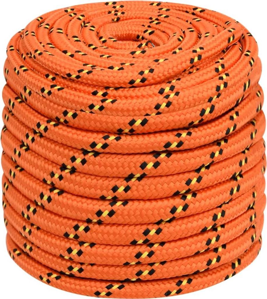 vidaXL Bootsseil Orange 16 mm 25 m Polypropylen