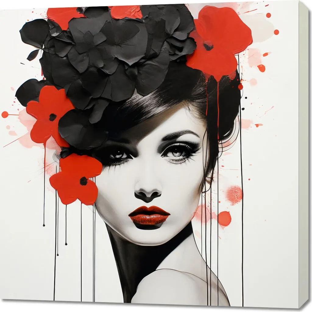 Tableau Passion Florale 90x90 cm - Déco Murale pour Masquer un Mur Vide