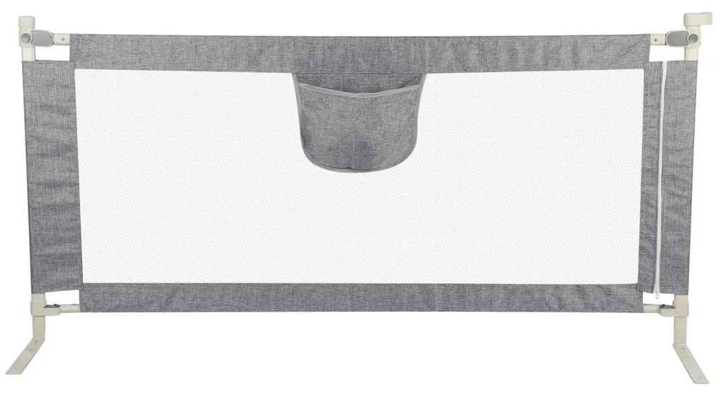 Sécuriser le lit de bébé avec cette barrière 180 cm verte anti-chute