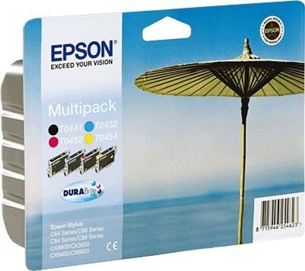 Epson T0445 - Inktcartridge / Multipack - BK + C + M + Y (4 st. / 37 ml)