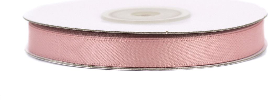 Doppelseitiges Satinband 10mm x 20m Rolle Altrosa