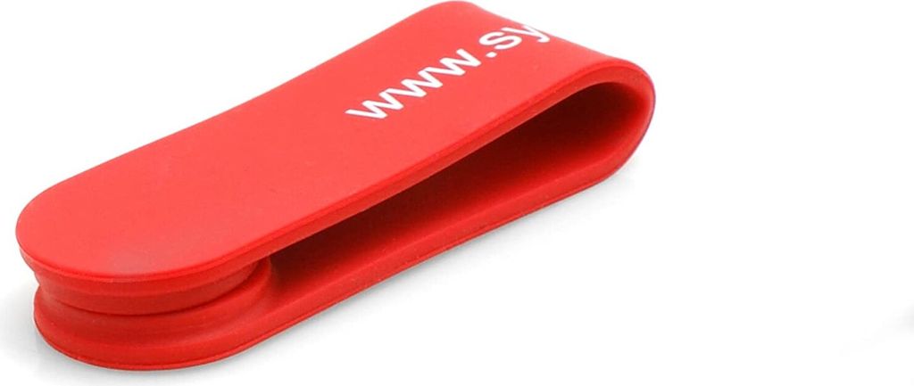 System-S Magnet Clip Kabelbinder Kabelclip Kabelmanager für Kopfhörer Kabel Earphones, Rot