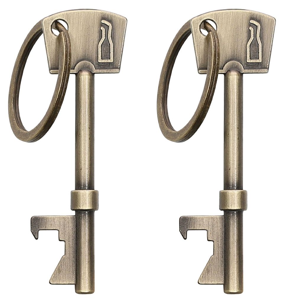 kwmobile 2x Flaschenöffner in Schlüsselform - Bottle Opener Set - Aluminium Schlüsselanhänger - Kronkorken Öffner für Bier Soda Soft Drinks -...