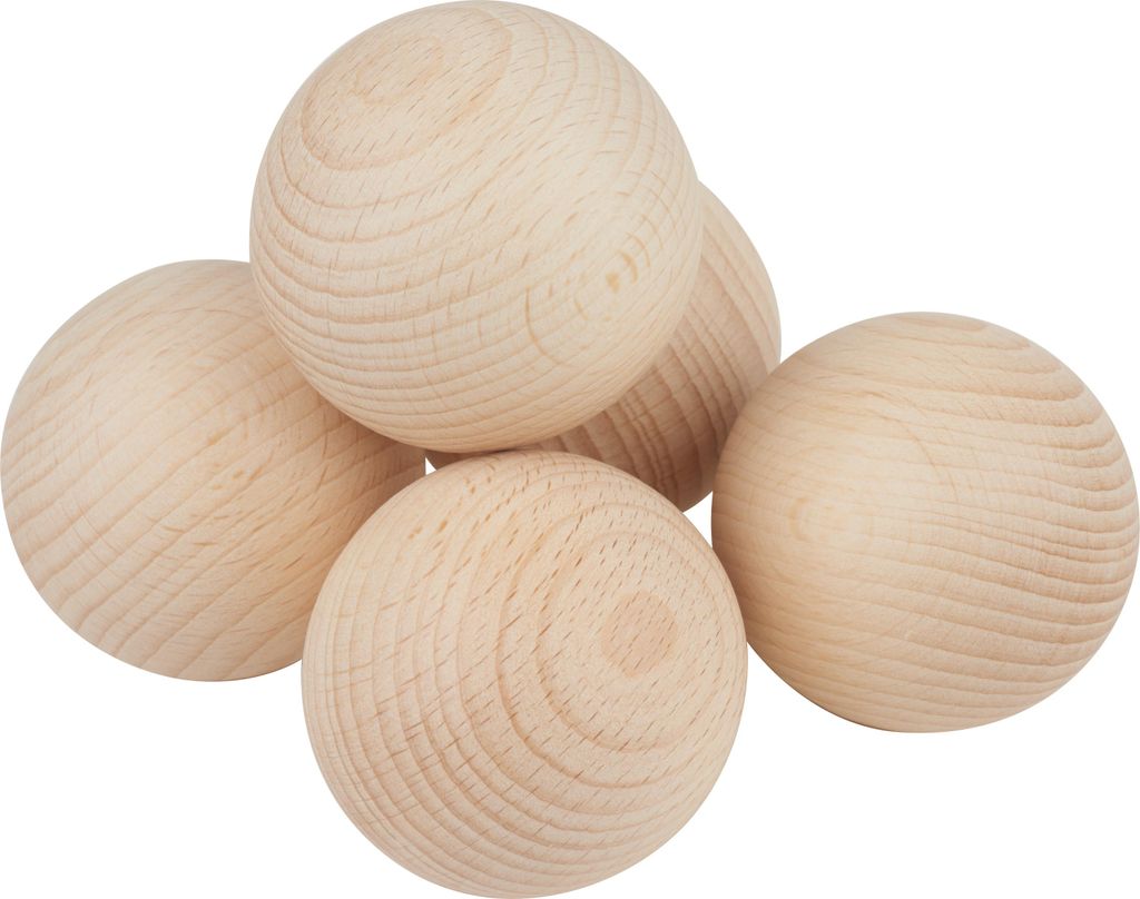 VBS Holzkugeln 5 cm ohne Bohrung ideal für Basteln und Dekoration 5 Stück