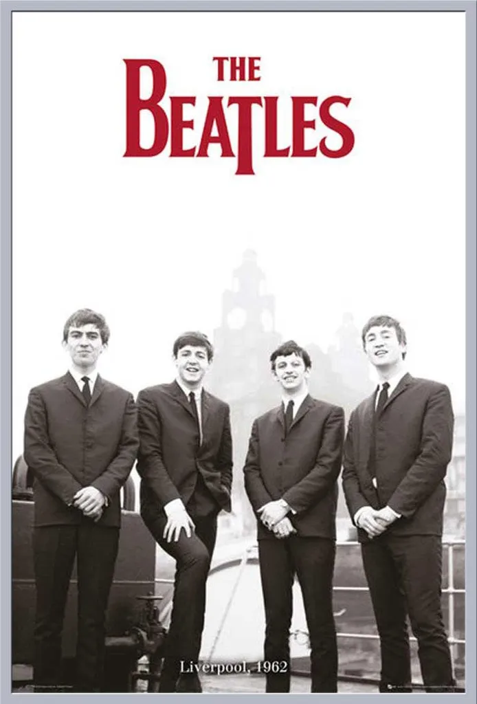 Affiche Beatles encadrée sans risque de casse avec vitre en acrylique