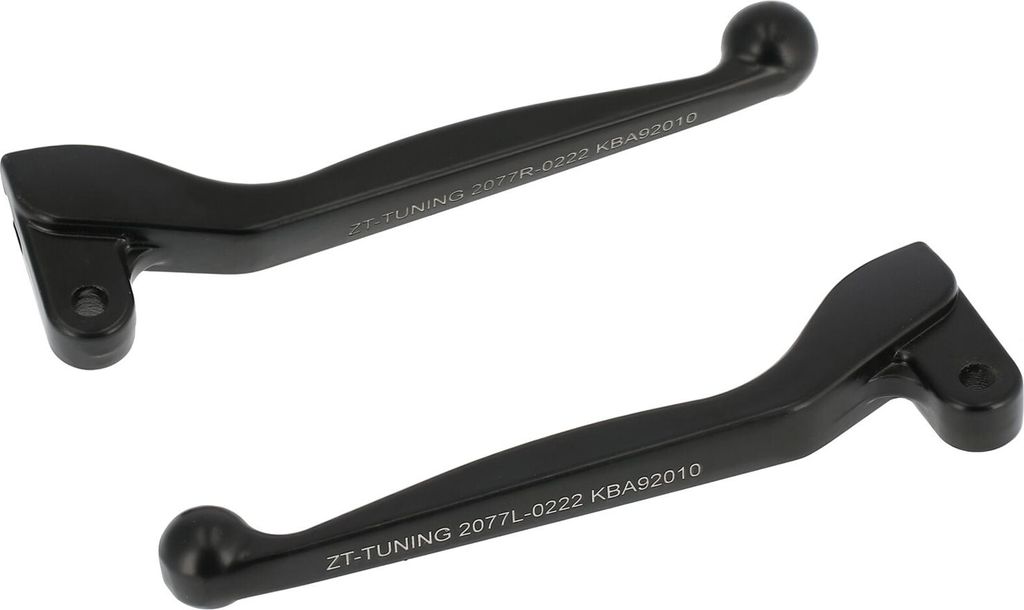 Set: Handhebel Schwarz mit ABE, Brems- und Kupplungshebel Aluminium massiv - für Simson S51, S53, S70, S83, SR50, KR51/2 Schwalbe