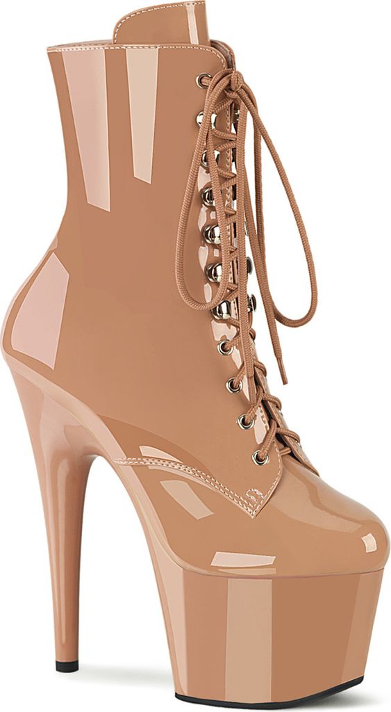 ADORE-1020 Damen Booties von Pleaser, Beige Lack , EU 36, US 6