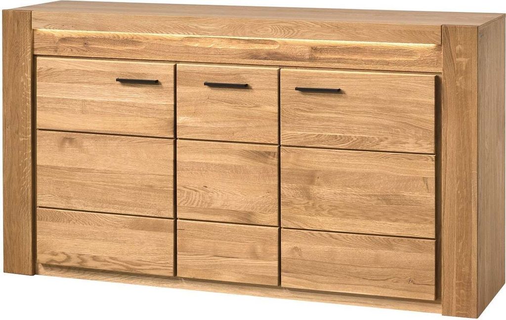 Sideboard 3-türig 161 cm Volo Eiche teilmassiv geölt