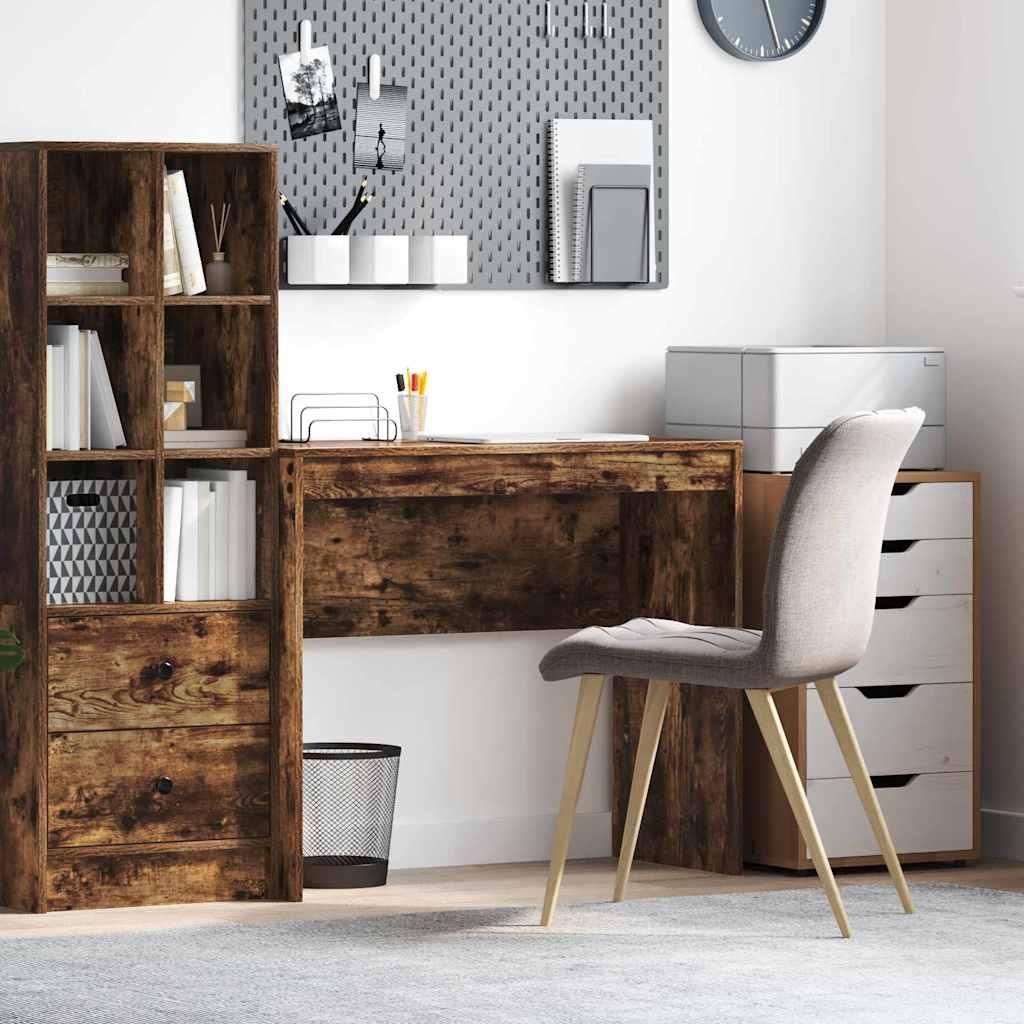 "Spring Sale"Schreibtisch - elegantes Design - Computertisch/Bürotisch - Geräucherte Eiche 90x40x76cm NEU889118 - Schreibtische