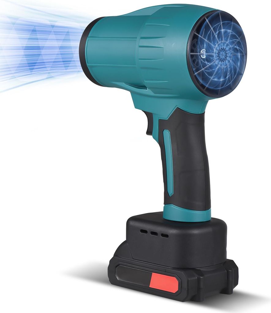 Handheld Electric Air Duster Cordless 35000RPM Stufenlos einstellbare Geschwindigkeit Jet Dry Blower mit Brushless Motor 21V Akku Anti-Rutsch Ergon...