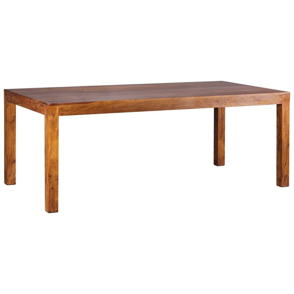 Esszimmertisch MUMBAI 180x90x76 cm Sheesham Massivholz Esstisch Zeitlos, Küchentisch Rechteckig, Holztisch Esszimmer Schlicht, Großer Speisetisch...