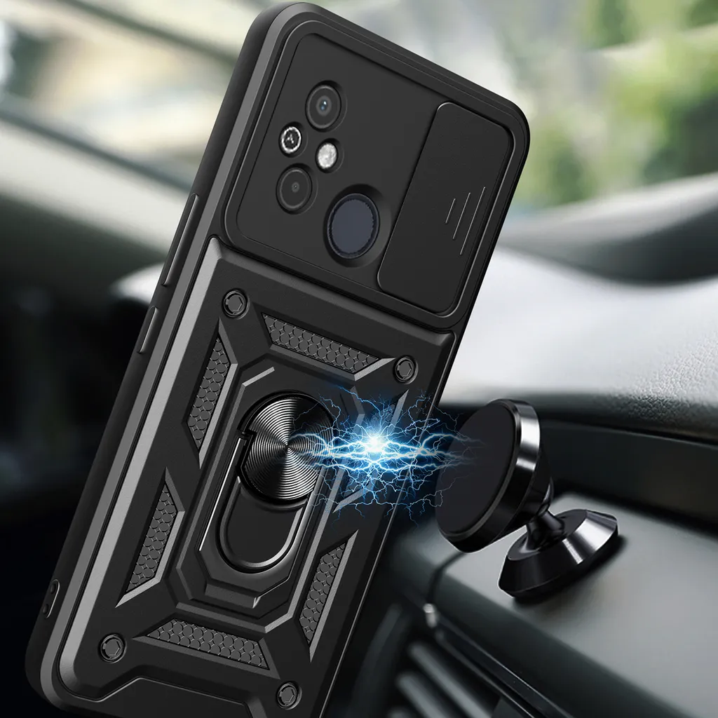 Offerta Cover Xiaomi Redmi 12C Verde: Anello, Stand e Full Protection - 3