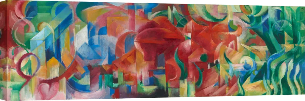 Toile Franz Marc 150x50 cm - Impression Haute Définition Forms at Play