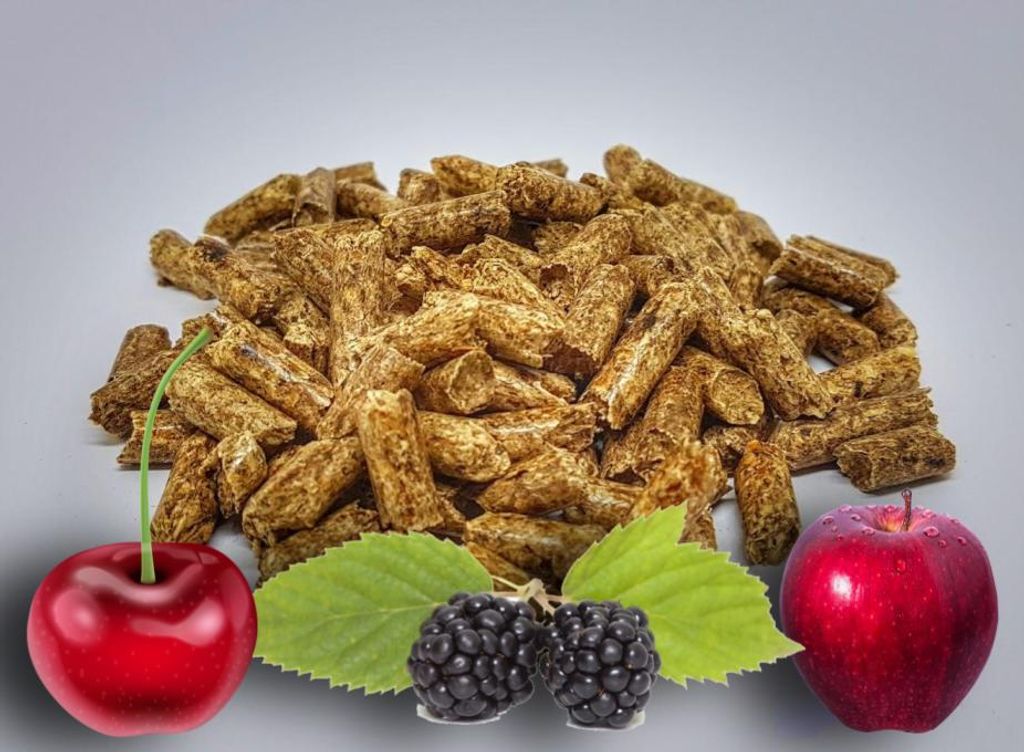 10 kg Grillpellets Räucherpellets NEU Früchtemix Kirsche/Apfel/Maulbeere Pellets BBQ Smoker Ø 6mm -