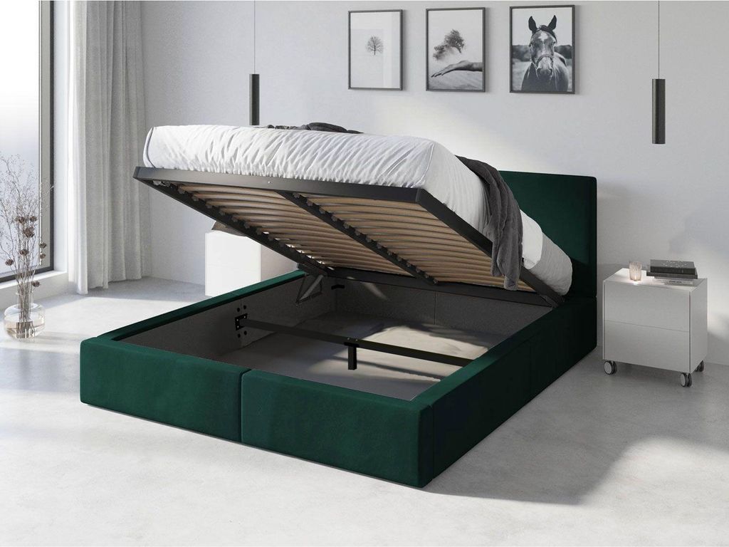 Interbeds HILTON Polsterbett 120x200 cm Grün  mit Produktbild 