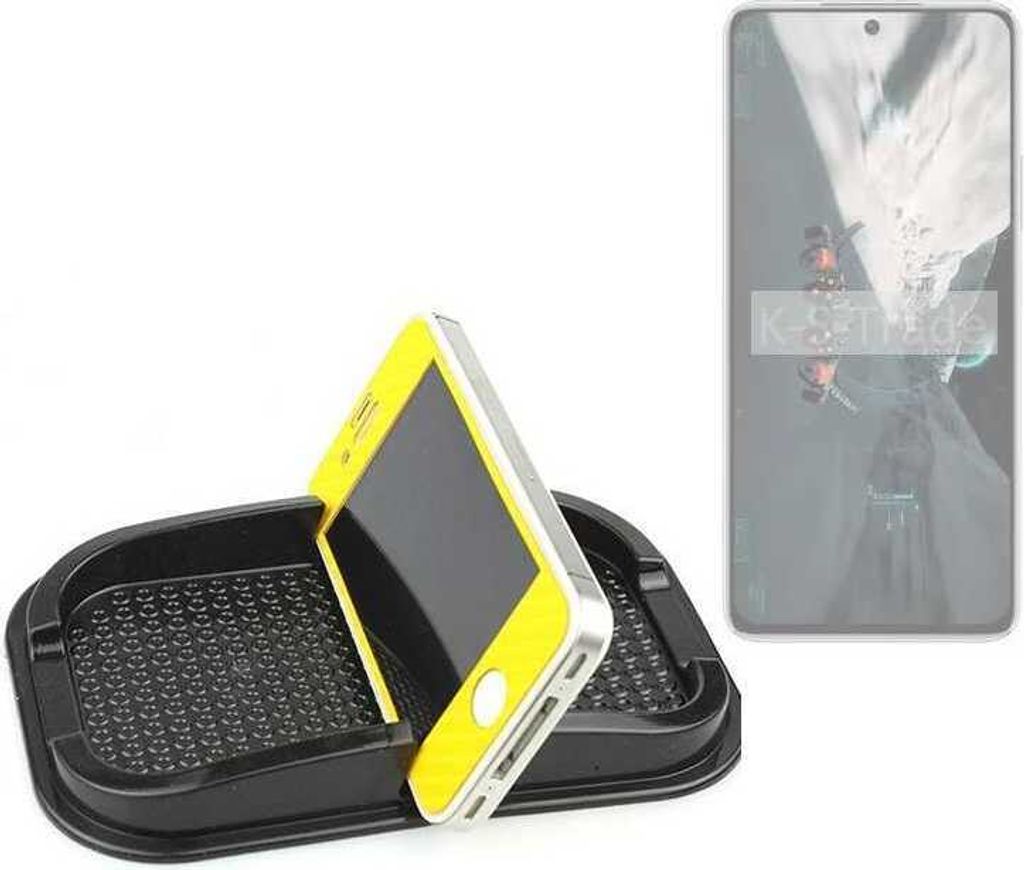 K-S-Trade Auto Anti Rutsch Matte Smartphone-Halter kompatibel mit Huawei Nova 12s Haft Pad Armaturenbrett Handy-Halterung Silikon