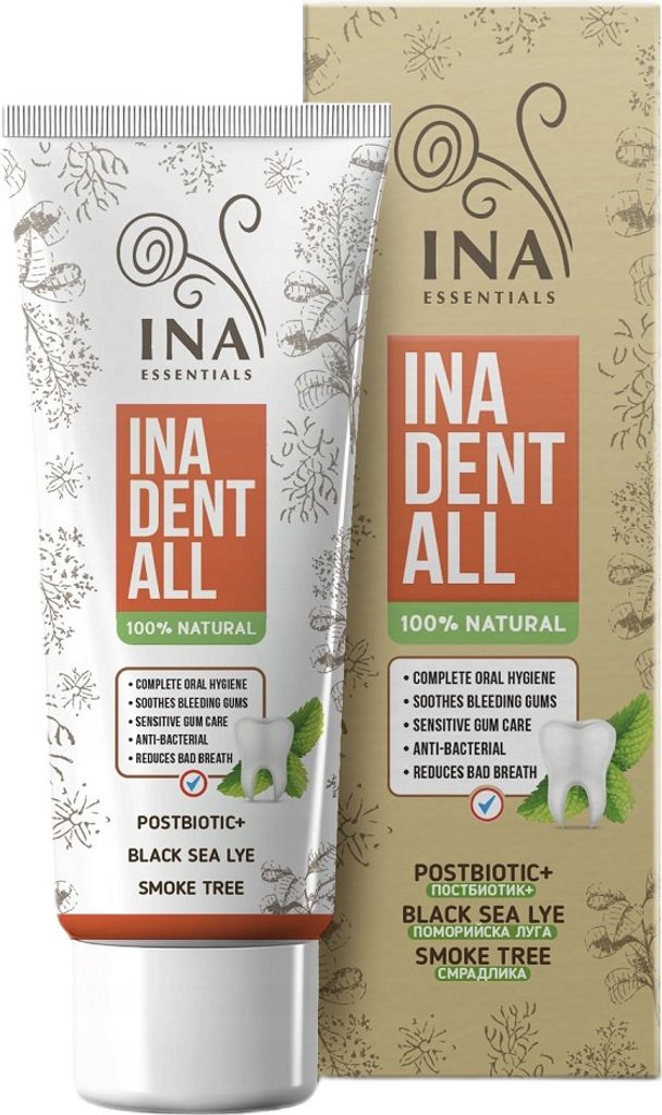 Ina Essentials Ina Dent-All Naturalna pasta do zębów bez fluoru, 75 ml