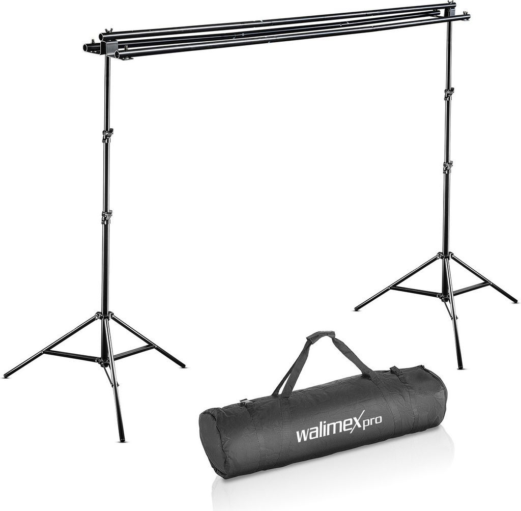 Walimex pro 3-fach Hintergrundsystem 145-290 cm breit, Produktbild 