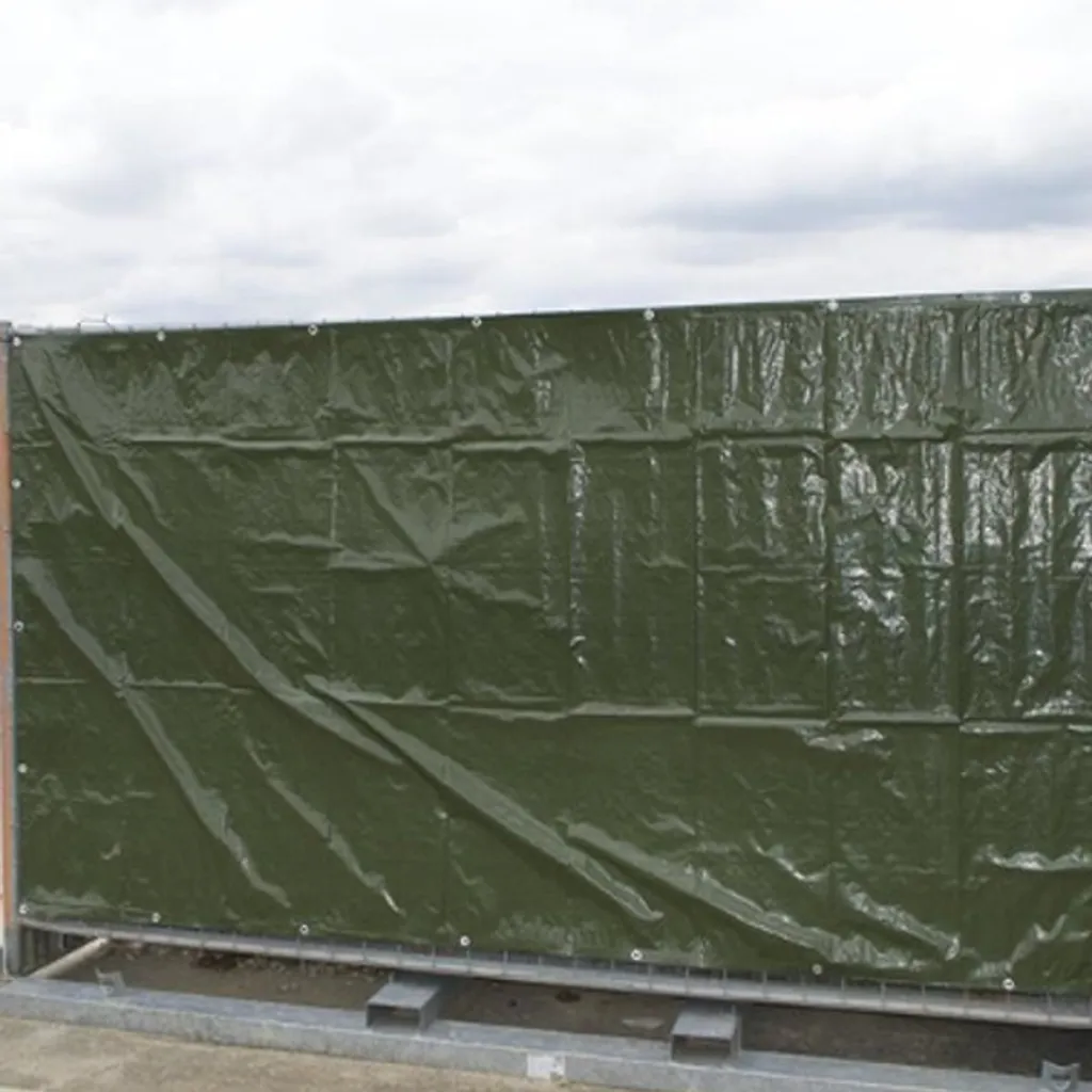 20 Bâches de chantier PE 140g/m² 1,76 x 3,41m vert olive avec œillets